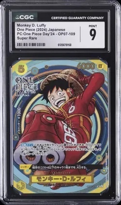 2024 ONE PIECE PC: ONE PIECE DAY '24 JAPANESE SUPER RARE MONKEY D. LUFFY CGC 9 - Image 1