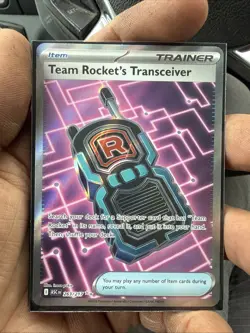 Pokemon Team Rocket's Transceiver Trainer Full Art Holo Card ASC 263/217 - Image 1
