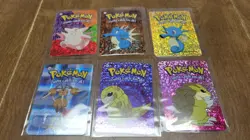 Vintage Pokemon Vending Machine Prism Sticker 2000 - Lot Of 6 Sticker Cards - Image 1