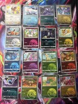 Pokemon 16 Card Lot POKEBALL HOLO Rare Hits Only Prismatic 151 B2 - Image 1