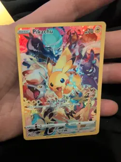 Pokemon Pikachu TCG Full Art Secret Rare Holo Card Crown Zenith NM Condition - Image 3