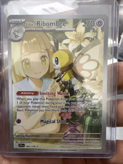 Pokemon TCG Lillie's Ribombee Card Journey Together Illustration, 164/159 - Image 1