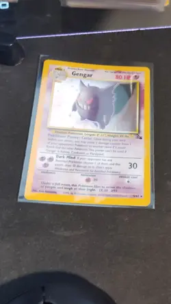 Pokemon Gengar Fossil Holo Rare 5/62 1999 Card 80 HP Wizards of the Coast - Image 1