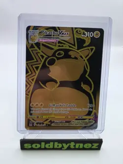 Pokemon Pikachu Lost Origin VMAX Gold Holo Card Secret Rare TG29/TG30 Near Mint - Image 1