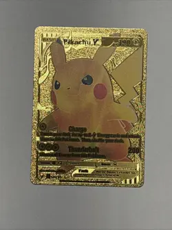 Pikachu V 170/185 Gold Foil Pokemon Card HP 190 FAN ART - Image 1