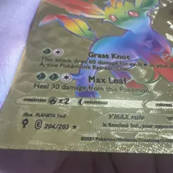 Pokemon TCG Leafeon VMAX Rainbow Secret Rare Card Evolving Skies 204/203 - Image 3