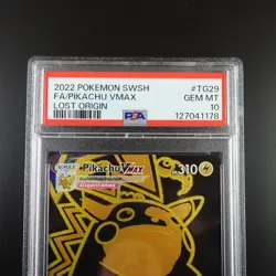 PSA 10 Pikachu Vmax TG29/TG30 Pokemon Lost Origin Holo Full Art Graded Card - Image 2