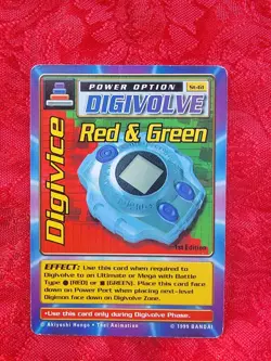 Digimon Trading Card Starter Deck 1 Digivice Red & Green St-61 1st Edition - Image 1