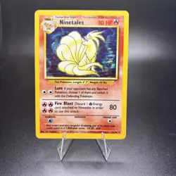 Ninetales 1999 Pokemon Vintage Card Base Set Holo Rare #12/102 - HP -g - Image 1