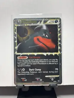 Pokemon TCG Houndoom Prime Undaunted Holo Card 82/90 NM CLEAN Condition - Image 1