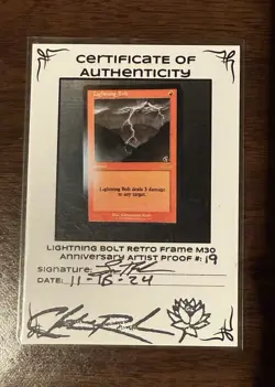 M30 Retro Lightning Bolt Artist Proof CoA - Image 1