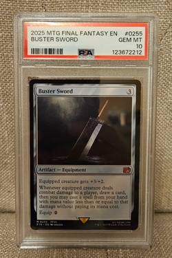 2025 MTG FINAL FANTASY #0255 BUSTER SWORD PSA 10 - Image 1