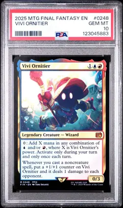 2025 MTG FINAL FANTASY #0248 VIVI ORNITIER PSA 10 - Image 1