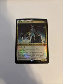 FOIL Dark Leo & Shredder Teenage Mutant Ninja Turtles 0142 MTG LP - Image 1
