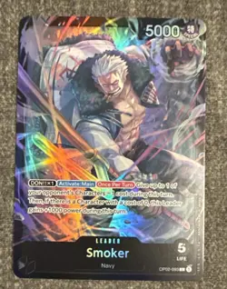 Smoker Op02-093 Alt Art Leader - One Piece TCG English Card Near Mint Foil - Image 1
