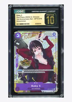 One Piece CGC 10 PRISTINE Baby 5 UC Promo 2025 OP10-076 3rd Anniversary Chinese - Image 1