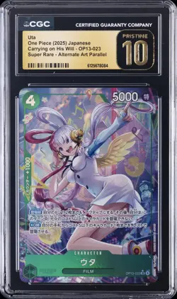 2025 ONE PIECE JPN CARRYING ON HIS WILL ALT ART #OP13-023 UTA CGC 10 PRISTINE - Image 1
