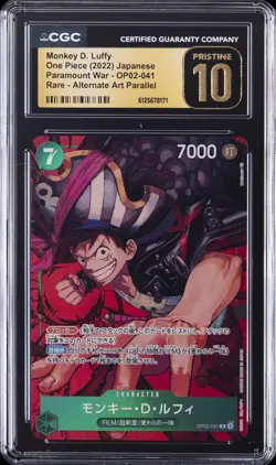 2022 ONE PIECE PARAMOUNT WAR JAPANESE ALT ART MONKEY D. LUFFY CGC 10 PRISTINE - Image 1