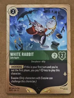 Disney Lorcana Winterspell White Rabbit Late Again PROMO 29/P3 - Image 1