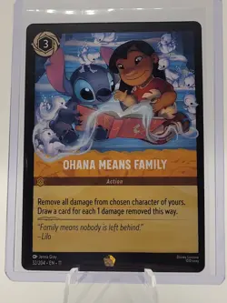EN11 Disney Lorcana OHANA MEANS FAMILY #32 Winterspell Action Lilo and Stitch - Image 1