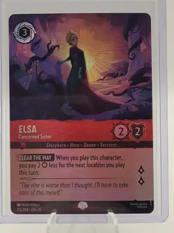 EN11 Disney Lorcana ELSA Epic #215 Concerned Sister Winterspell - Image 1