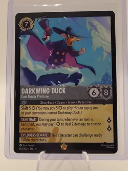EN11 Disney Lorcana DARKWING DUCK Legendary #192 Cool Under Pressure Winterspell - Image 1