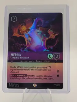 EN10 Disney Lorcana MERLIN Epic #209 Completing His Research Whisper in the Well - Image 1