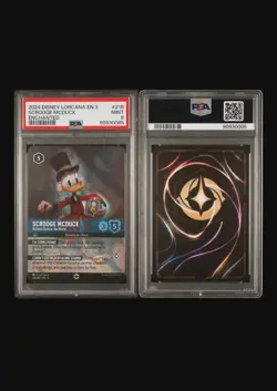 Disney Lorcana Scrooge McDuck Into the Inklands Enchanted Holo PSA 9 218/204 - Image 1