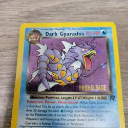 Dark Gyarados Holo Team Rocket Prerelease Promo Pokemon Card - NM Near Mint 8/82 - Image 2