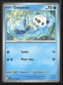Oshawott Common SV: White Flare 021/086 NM Pokemon Card - Image 1