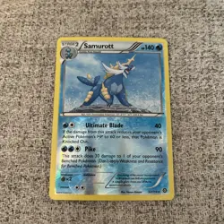 Pokemon TCG Samurott 32/114 Black White Reverse Holo Rare Card - Image 1