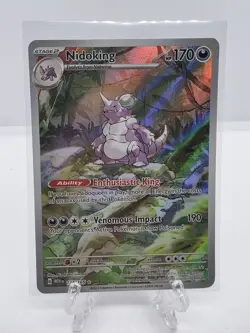 Pokemon TCG Nidoking Scarlet & Violet 151 Illustration Rare Card 174/165 - Image 1