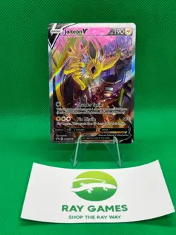 Pokemon TCG Jolteon V SWSH183 Sword & Shield Promo Cards Holo Full Art NM- - Image 1