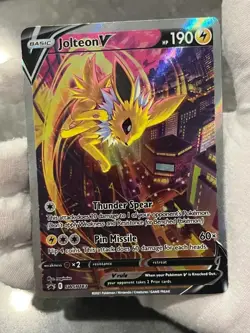 Pokemon TCG Jolteon V SWSH183 Sword & Shield Promo Cards Holo Full Art NM- - Image 3