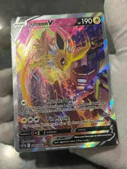 Pokemon TCG Jolteon V SWSH183 Sword & Shield Promo Cards Holo Full Art NM- - Image 4
