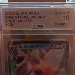 Origin Forme Palkia V Legendary Space Juggler #022 AGS 10 Pokemon Card 2022 - Image 2