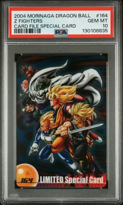 2004 DRAGON BALL MORINAGA JPN CARD FILE SPECIAL CARD #164 Z FIGHTERS PSA 10 - Image 1