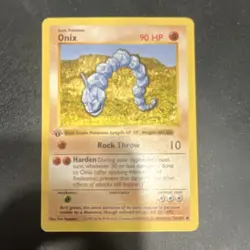 Pokemon Onix Base Set Shadowless 1st Edition 056/102 90 HP Common Card - Image 1