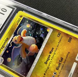 Pokemon Dragonite Sun & Moon Promo Cosmos Holo Rare Card 96/149 SWIRL GEM 10 - Image 4