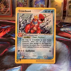 Pokemon TCG Crawdaunt EX Dragon Holo Rare 3/97 80 HP Stage 1 Card 2003 - Image 1