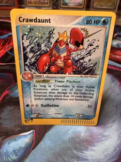 Pokemon TCG Crawdaunt EX Dragon Holo Rare 3/97 80 HP Stage 1 Card 2003 - Image 2