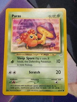 Pokemon TCG Paras Neo Revelation Card 47/64 Unlimited Common - Image 1