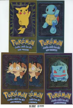 1999 Pokemon Topps TV Animation Series 1 Jumbo Box Toppers (5 cards lot) - Image 1