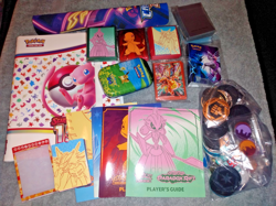 Lot Pokemon TCG Assorted Accessories Card Sleeves Card Binder Flipping Coins - Image 1