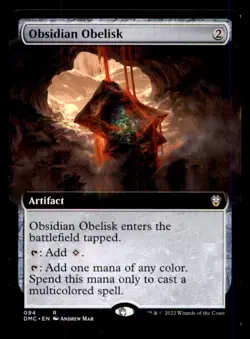 Obsidian Obelisk LP Light Play Dominaria United Commander MTG [12440] - Image 1