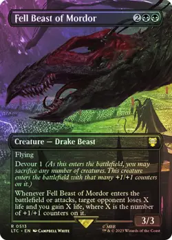 Magic The Gathering MTG FELL BEAST OF MORDOR FOIL The Lord of the Rings NM - Image 1