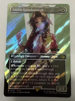 Aerith Gainsborough, R 0519, NM Surge Foil, MTG Final Fantasy - Image 1