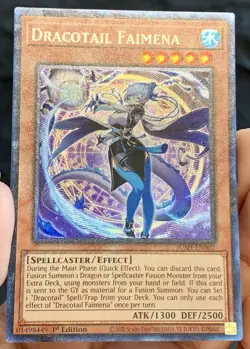 Yugioh Dracotail Faimena JUSH-EN002 Collectors Rare 1st Ed NM w/Tracking - Image 5