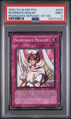 2002 YU-GI-OH! PSV-PHARAOH'S SERVANT 1ST EDITION #023 NUMINOUS HEALER PSA 9 - Image 1