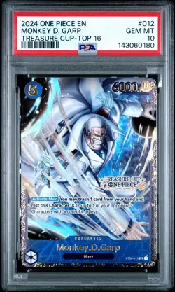 2024 ONE PIECE PROMOS TREASURE CUP-TOP 16 #012 MONKEY D. GARP PSA 10 - Image 1